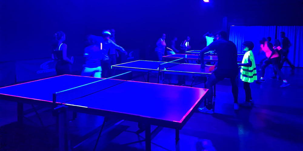 Le Tennis de table invité à une soirée Dark Ping à Blagnac